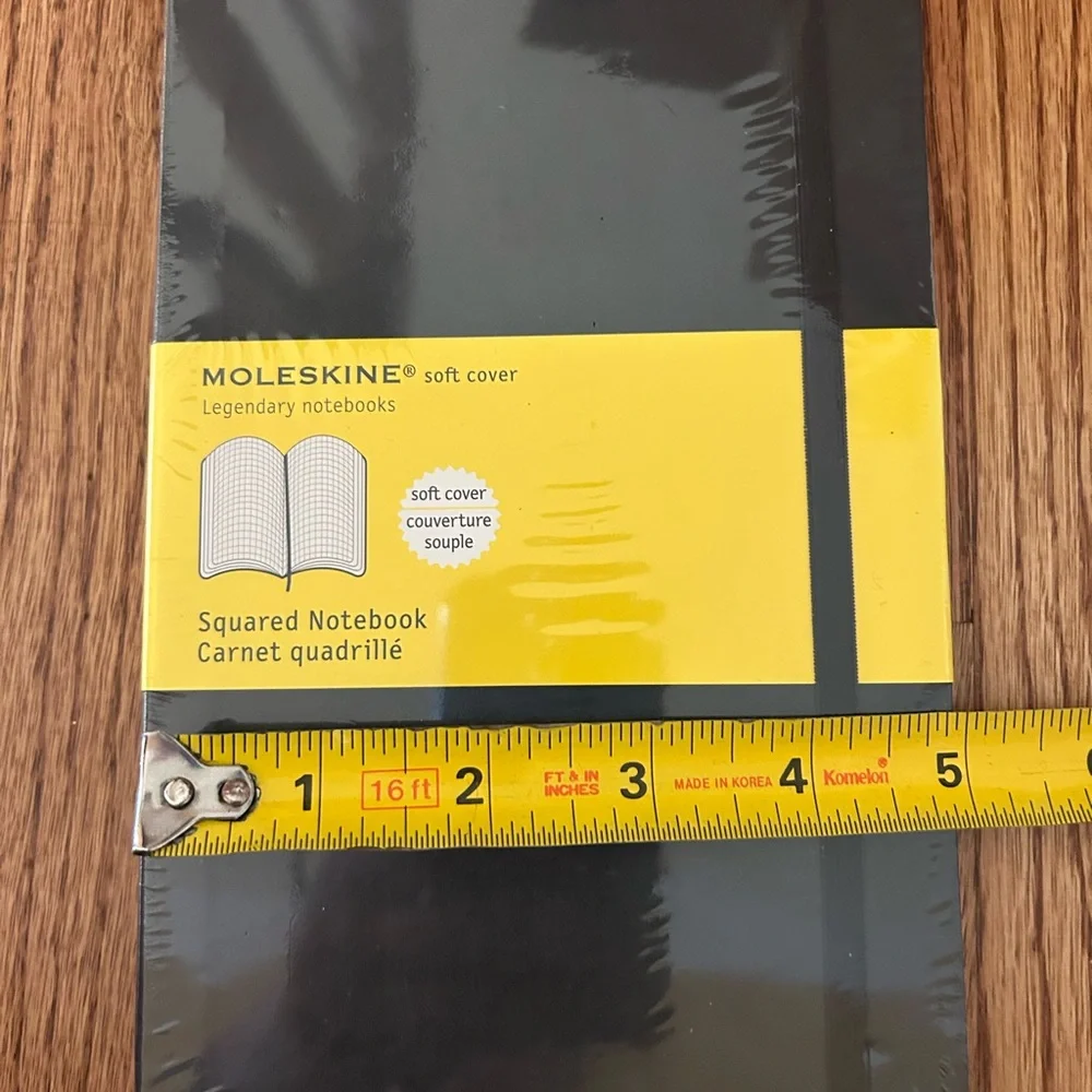 Moleskine Black Hardcover Notebook with black Band